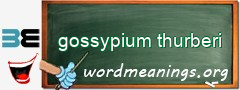 WordMeaning blackboard for gossypium thurberi
